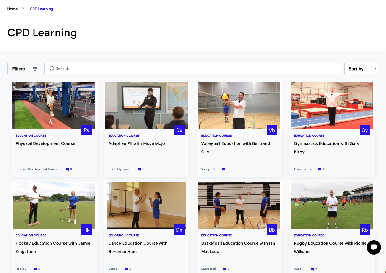 Teacher CPD screenshot
